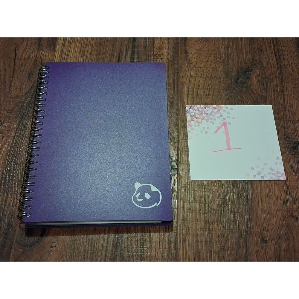 Unused Panda Planner Weekly 2.0 in Purple - Plastic Cover Spiral Daily Planner